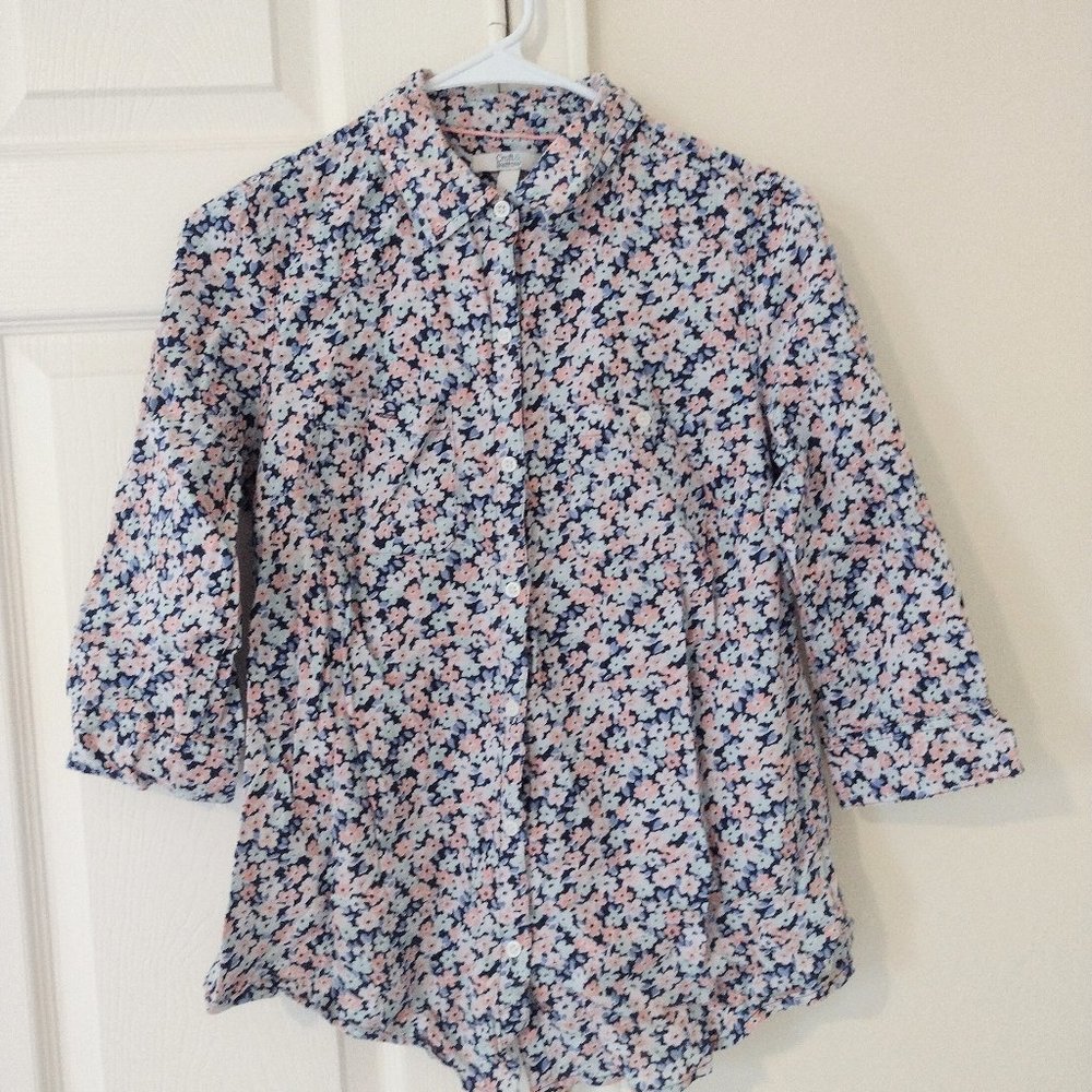 Floral Button Down  Shirt for Women
